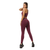 Women's seamless burgundy sport leggings Carpatree Allure - CP-ASL-SP