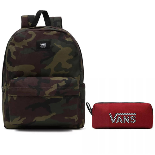 Plecak szkolny młodzieżowy Vans Old Skool Camo VN0A5KHQ97I + piórnik 