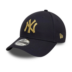 New Era 9FORTY MLB NY New York Yankees Metallic Navy Adjustable Cap - 60595195