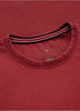 Denim Washed Pit Bull Circle Dog Burgund T-shirt