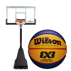 Basketball set garden OneTeam folding Ball Wilson FIBA 3x3