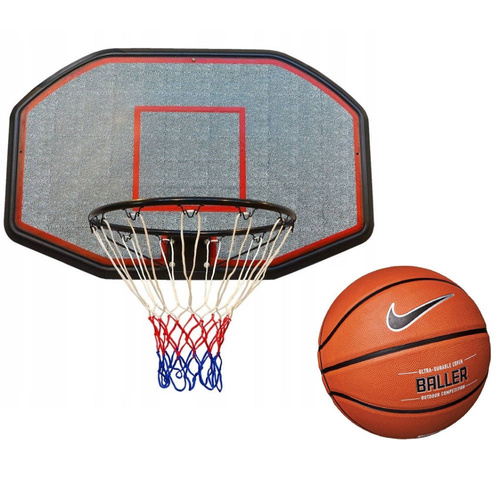 Zestaw do koszykówki tablica do kosza obręcz Enero + piłka Nike Baller
