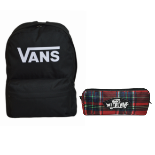 Plecak szkolny miejski Vans Old Skool Print Backpack Black VN000H50BLK1 + Piórnik