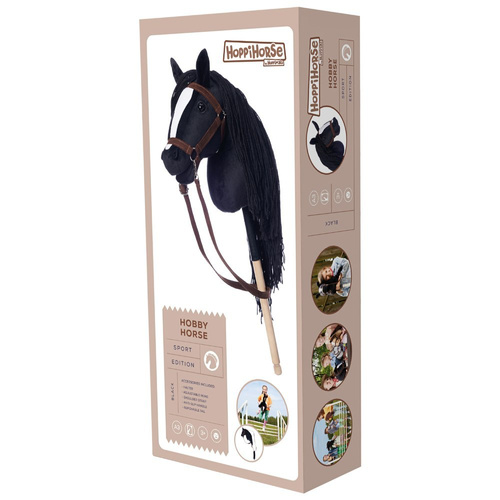 Koń na kiju Hobby Horse A3 Hoppihorse Czarny + Komplet Akcesoriów - T-THH-M01A302