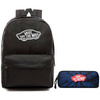 Plecak szkolny VANS Realm Backpack czarny + piórnik saszetka OTW