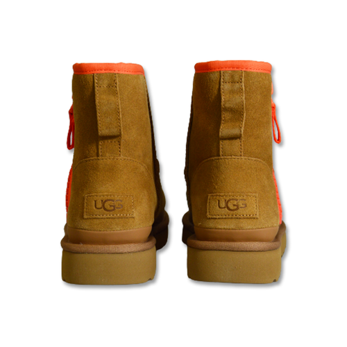 Buty damskie śniegowce UGG W Classic Mini Zipper Tape Logo Chestnut - 1144034-CHE