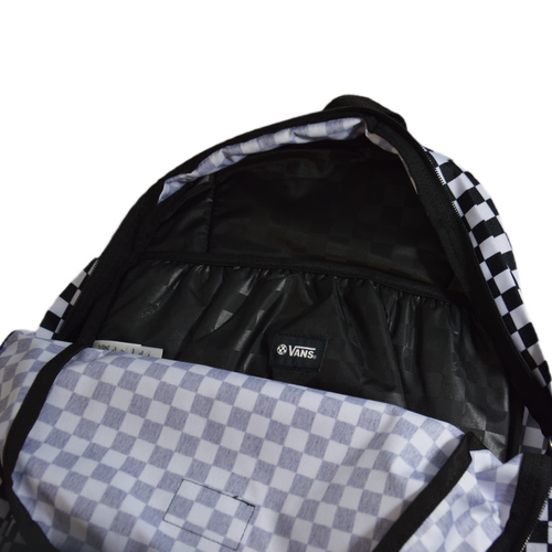 Plecak szkolny sportowy Vans Old Skool Check Backpack Kratka White/Black VN000H4XY281 + Custom Pudrowa Róża