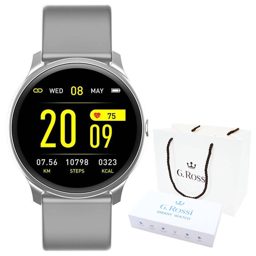 Zegarek uniwersalny Smartwatch G. Rossi opaska SMS Kroki Puls