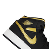 Buty do koszykówki Air Jordan 1 Mid Junior (GS) Black/Metallic Gold - DQ8423-071