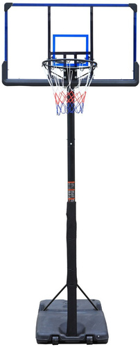 Zestaw regulowany do koszykówki Enero Deluxe + piłka Spalding NeverFlat