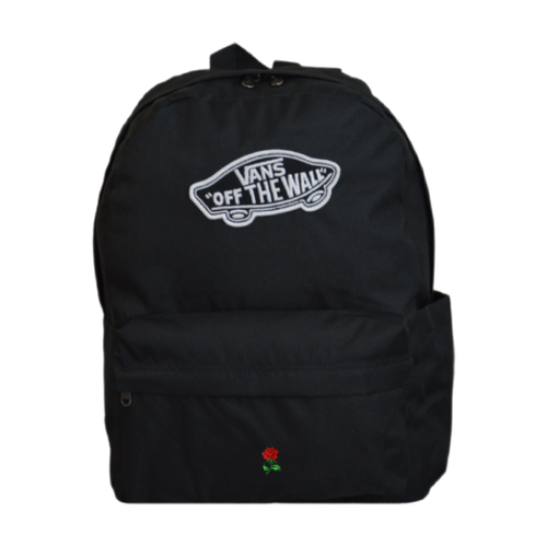 Vans Old Skool Classic Backpack Black VN000H4YBLK1 + Custom Smal Rose