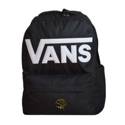 Plecak szkolny miejski Vans Old Skool Drop V Backpack Black VN000H4ZBLK1 + Custom Złota Róża