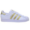 Buty damskie sportowe na lato Adidas Superstar białe / złote - FX7483