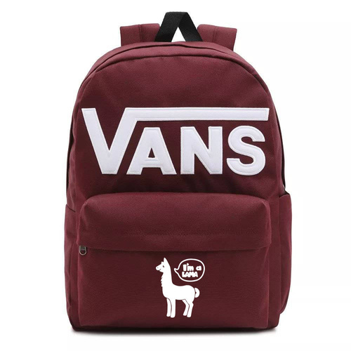 Plecak szkolny Vans Old Skool Backpack Bordowy custom lama