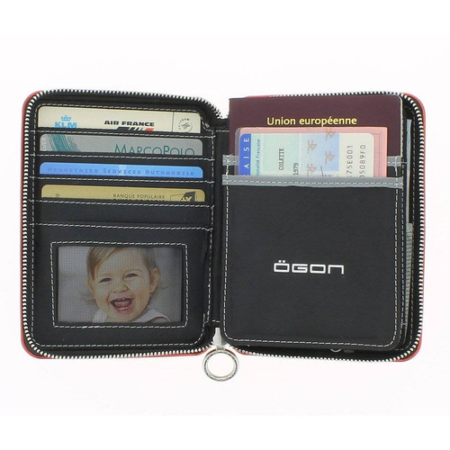 Portfel Aluminiowy Ogon Designs Quilted Passport Wallet Pink