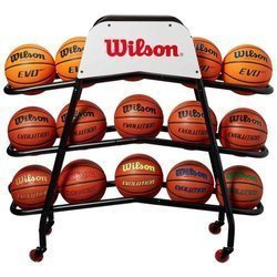 Wózek stojak na piłki koszykarskie Wilson NBA Deluxe Ball Cart - WTB181800