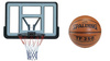 Tablica kosz do koszykówki Spartan + piłka do kosza Spalding TF-250