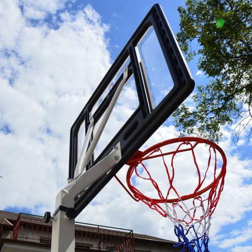 Spartan Portable Basketball Stand - 1158 + Spalding Basketball