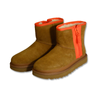 Buty damskie śniegowce UGG W Classic Mini Zipper Tape Logo Chestnut - 1144034-CHE