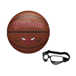 Zestaw Piłka do koszykówki Wilson NBA Team Alliance Chicago Bulls + Dryblerki Basketo