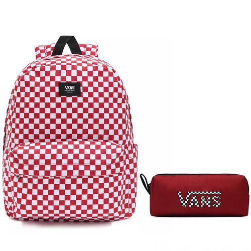 Plecak szkolny Vans Old Skool szachownica kratka + piórnik saszetka
