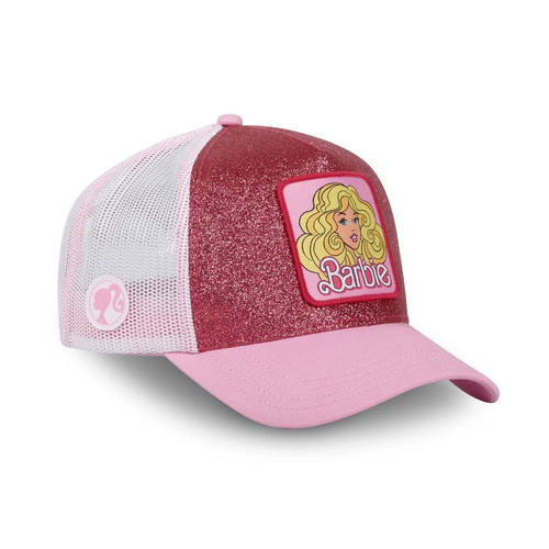 Czapka z daszkiem Capslab Barbie Glitter Trucker Pink/White - CL/BA1/2/CT/BA18