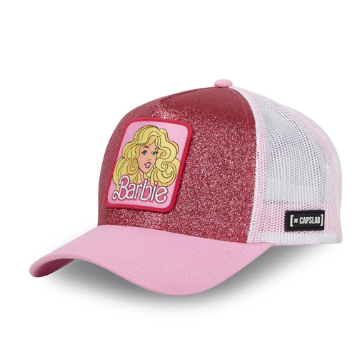 Capslab Barbie Snapback Trucker Cap Pink/White - CL/BA1/2/CT/BA18