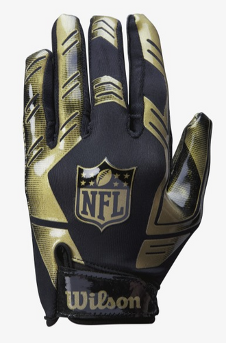 Rękawice do futbolu amerykańskiego NFL Wilson STRETCH FIT czarne - WTF930600M