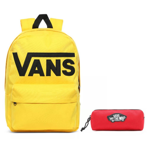 Plecak szkolny Vans Old Skool III Lemon Chrome - VN0A3I6R85W + piórnik