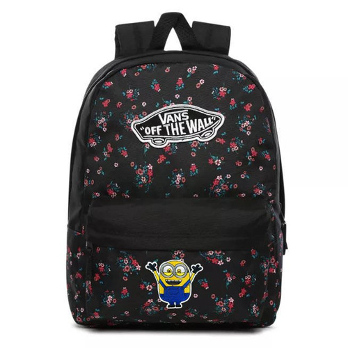 Vans Realm Beauty Floral Black Rucksack Custom Minion - VN0A3UI6ZX3