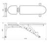 Folding oblique training bench for barbell stands K-SPORT - KSSL010