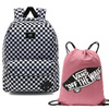 Plecak szkolny Vans Old Skool III kratka czarno biały + Worek na WF