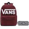 Plecak Vans Old Skool Backpack Bordowy + Piórnik Saszetka Pencil Pouch