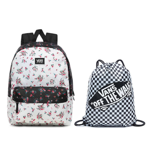 Vans Realm Classic Beauty Floral Patchwork Backpack + Benched Bag