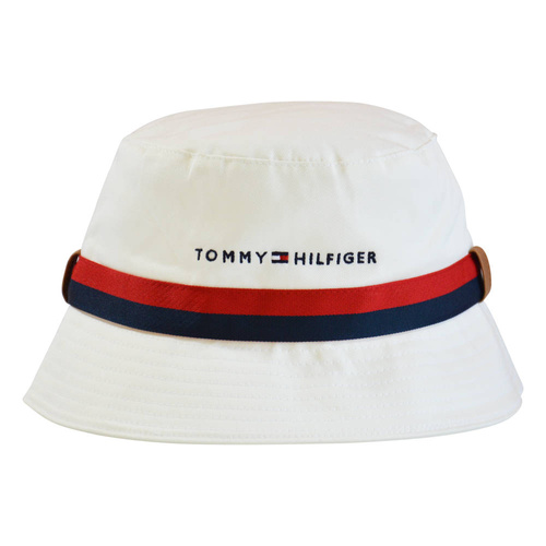 Kapelusz Tommy Hilfiger Established Tape Bucket Biały - AM0AM08271-YBI