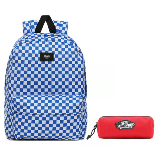 Plecak szkolny Vans Old III Skool Victoria Blue Check + piórnik OTW