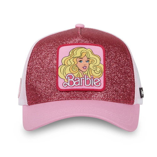 Czapka z daszkiem Capslab Barbie Glitter Trucker Pink/White - CL/BA1/2/CT/BA18