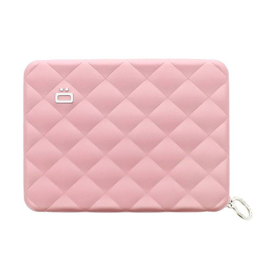 Portfel Aluminiowy Ogon Designs Quilted Passport Wallet Pink