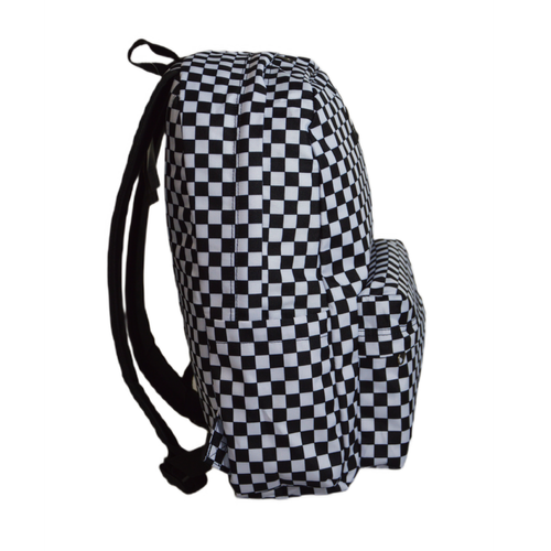 Plecak szkolny sportowy Vans Old Skool Check Backpack Kratka White/Black VN000H4XY281 + Custom Pudrowa Róża