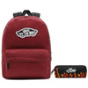 Plecak szkolny młodzieżowy Vans Realm Backpack bordowy + Piórnik OTW