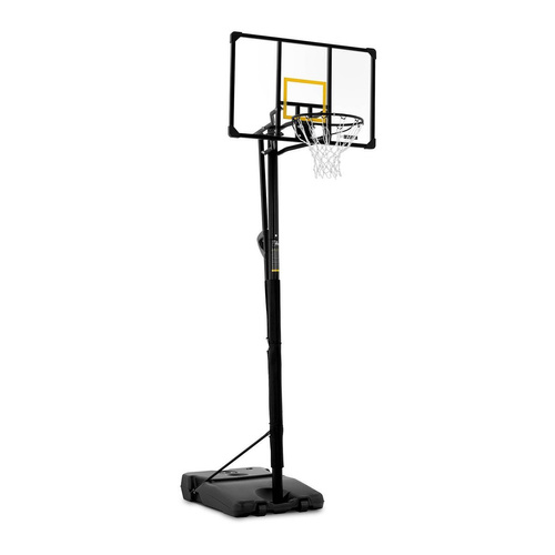 Zestaw kosz do koszykówki regulowany 230-305 cm mobilny + Piłka do koszykówki Spalding NBA Silver Outdoor na zewnątrz orliki
