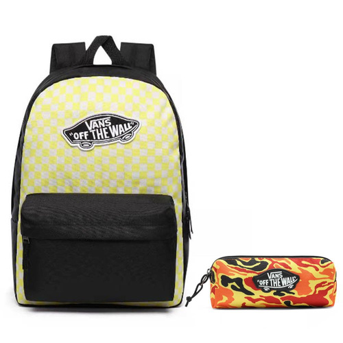 Vans Realm Lemon Tonic Checkerboard Backpack - VN0A3UI6VD7