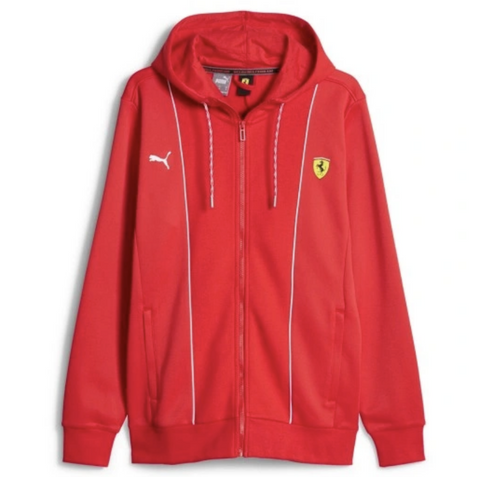 Bluza sportowa męska Puma Ferrari Race HDD Sweat Jacket Rosso Corsa - 620942-02