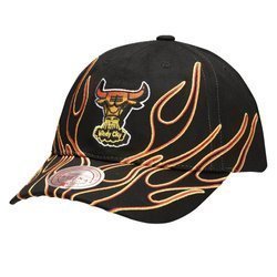 Czapka z daszkiem Mitchell & Ness NBA Chicago Bulls Flamez Strapback - 6LUXMM20018 CBUBLCK