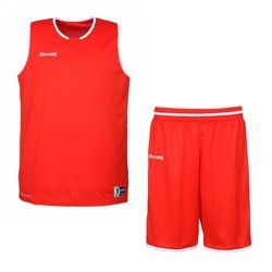 Dziecięcy strój do koszykówki Spalding Move Kids Koszulka + Spodenki Czerwony