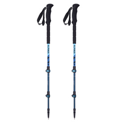 Kije kijki trekkingowe składane Alpinus Matterhorn 65-135 cm Niebieskie + Akcesoria - NX11314