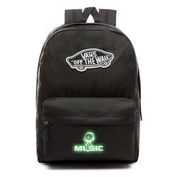 Plecak VANS Realm Backpack szkolny - VN0A3UI6BLK - Custom Lumi - Music świecący w nocy