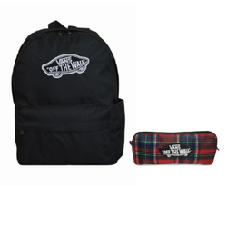 Plecak szkolny miejski Vans Old Skool Classic Backpack Czarny VN000H4YBLK1 + Piórnik Vans do szkoły