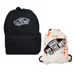 Plecak szkolny miejski Vans Old Skool Classic Backpack Czarny VN000H4YBLK1 + Worek Vans Biały