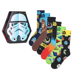 Skarpetki wysokie 6-pack zestaw świąteczny Happy Socks x Star Wars - P002889